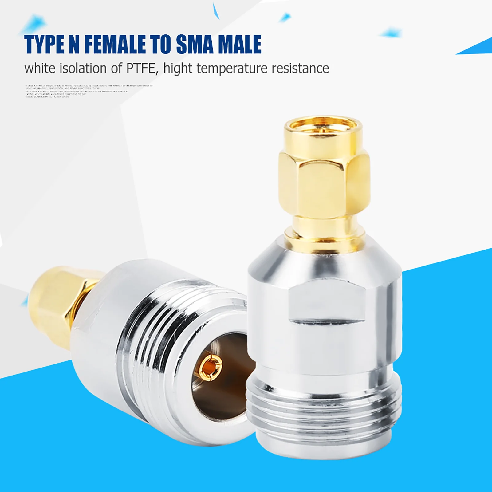 

Type N Female to SMA Male RF Connector Coaxial Adapter Test Converter Coaxial Connector Type N to SMA Adapter SMA Connector