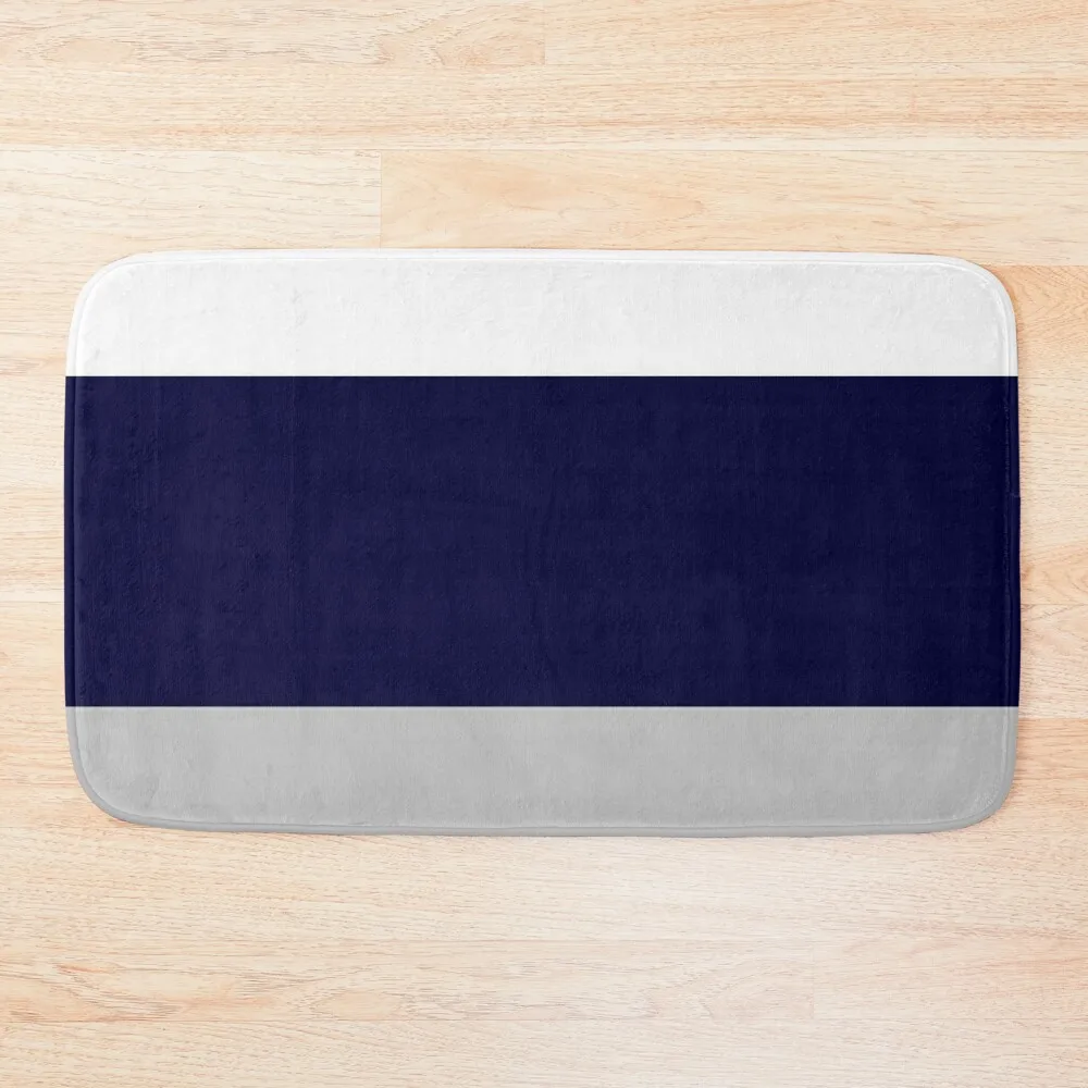 

Three Color Stripes Silver Gray Navy Blue And White Bath Mat Anti-Slip Carpet For Toilet Bath Rugs Rugs Baths Mat