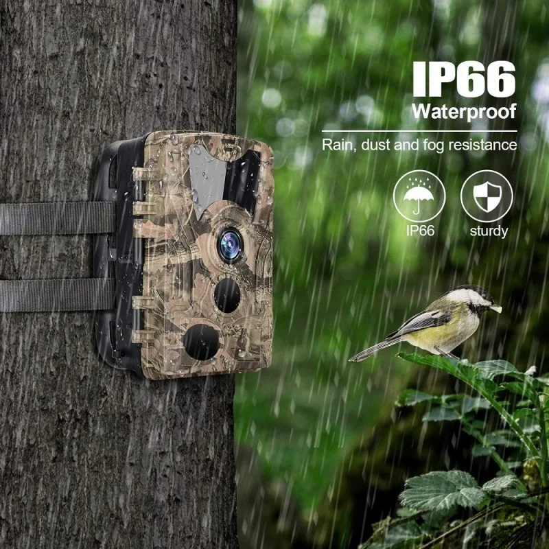 Outdoor 20MP 1080P HD Hunting Camera Night Vision Photo Video Surveillance Wildlife Trail Camera IP66 Waterproof Photo Traps Cam