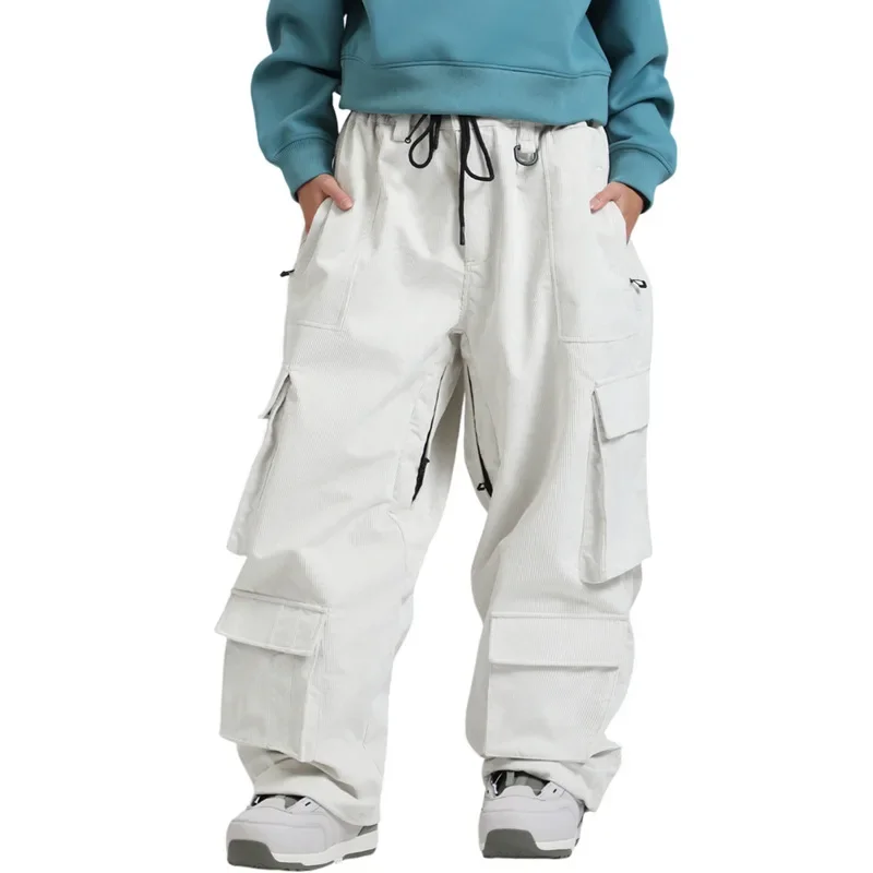 

2025 New Ski Pants Women's Winter Outdoor Double Board Warm Waterproof Breathable Pants Men's Loose Sports Snow Pants
