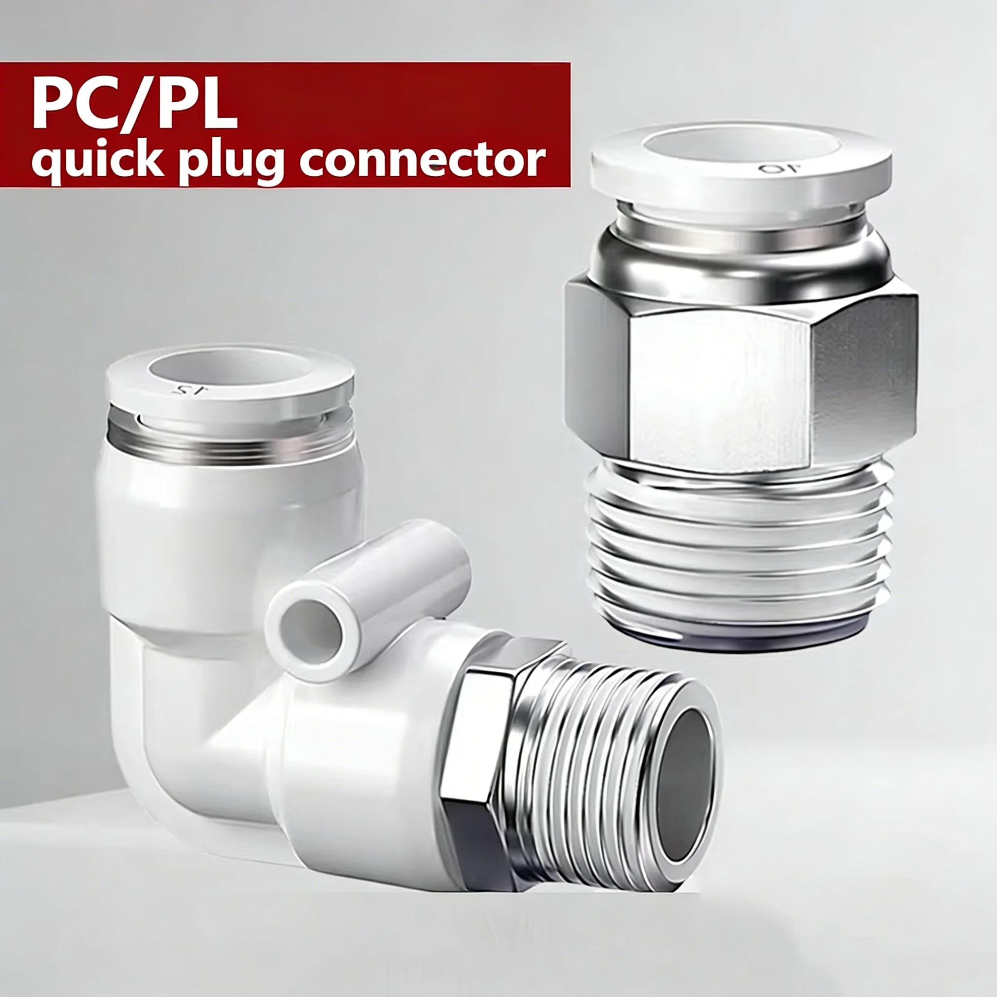 10Pcs 4 6 8 10 12 1416 Mm OD Tube PC PL Pneumatic Air Fitting Quickrelease Push To Connect Compressor 1/8 1/4 3/8 1/2