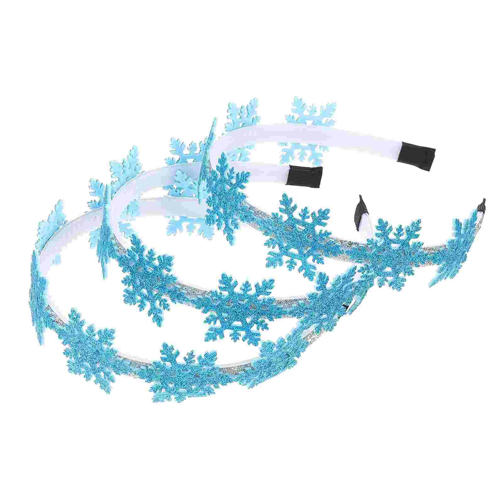 

3 PCS Christmas Snowflake Headband Lovely Party Headdress Fun Headwear Kids Xmas Decor Accessory Multi Purpose Festive Hairstyle