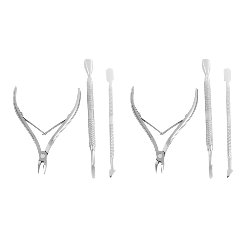 

Nail Cuticle Nipper With Trimmers Pusher Pack Of 6 Manicure Scraper Tool