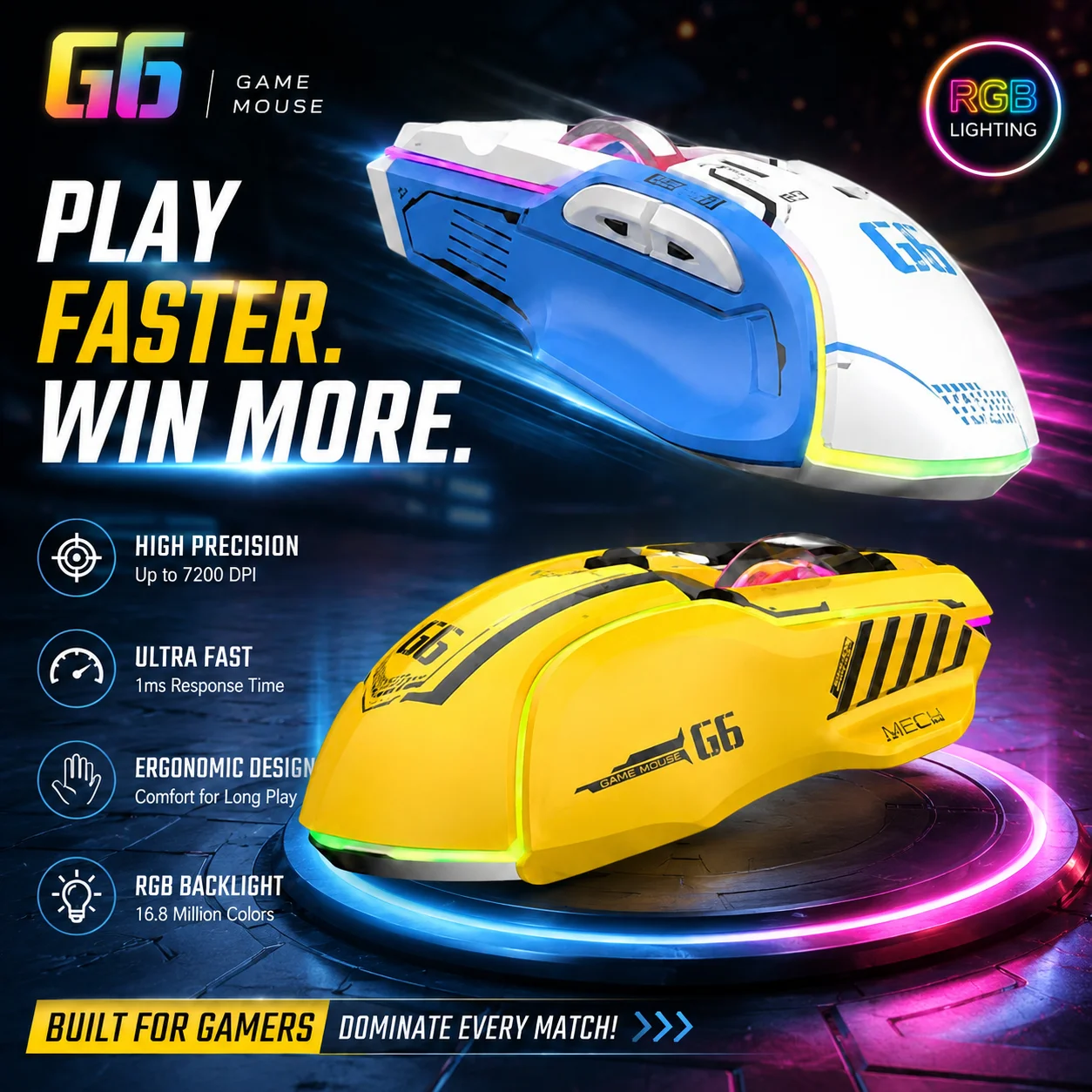 2.4G Bluetooth Wireless Tri-Mode Rechargeable Gaming Mouse 4000DPI Adjustable Mechanical Feel Ergonomic Mouse For PC Computer