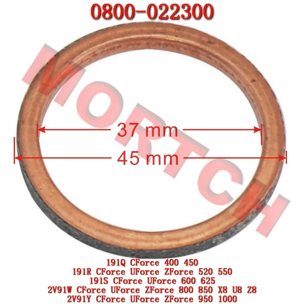 Gasket for Exhaust Pipe 0800-022300 For CFMoto CF400 500 800 1000 ATV UTV SSV UForce 600 1000 ZForce 1000 CForce 450 1000