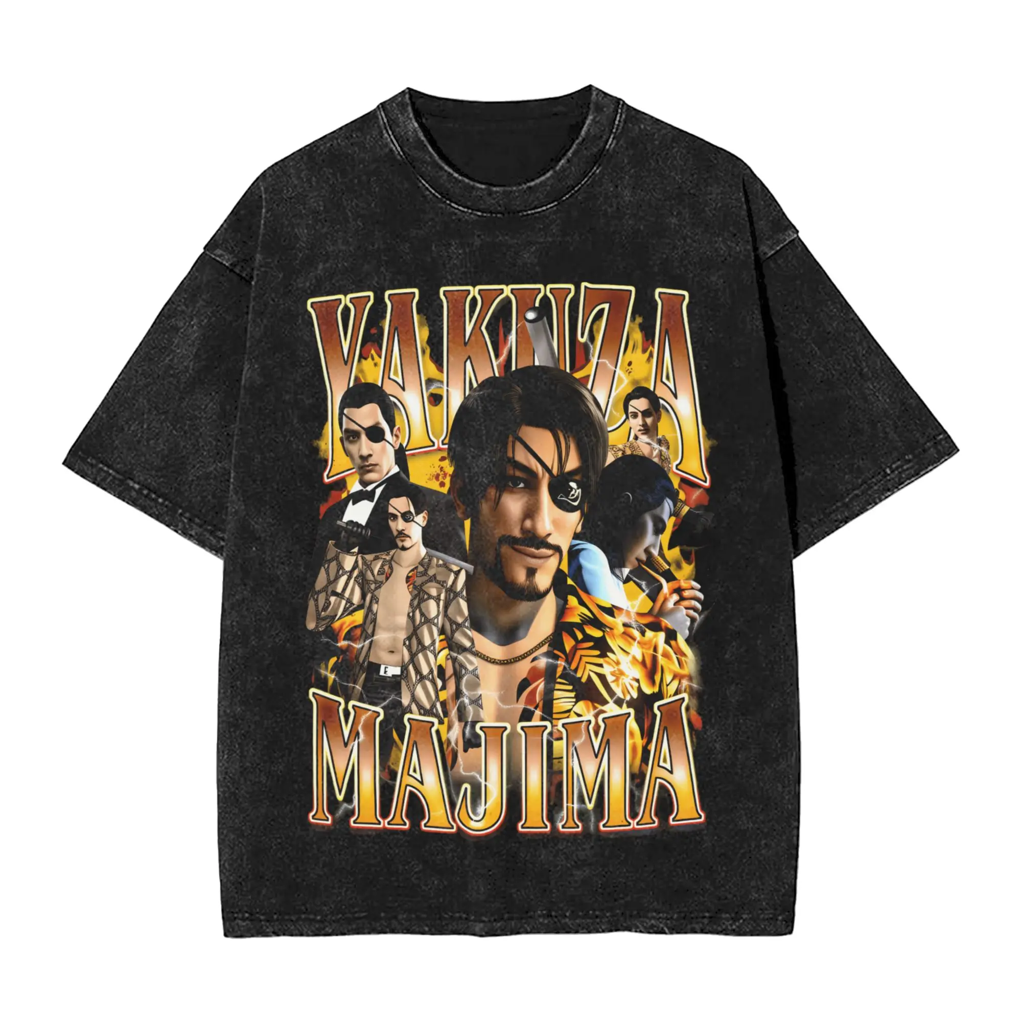Yakuza Majima T Shirts for Men Cotton Vintage T-Shirts O Neck  Tee Shirt Short Sleeve Tops Gift Idea