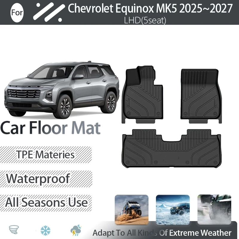 Car Floor Mats For Chevrolet Equinox Plus MK4 2025 2026 2027 Dirt-resistant Rug Left Hand Dand Pads Foot Covers Auto Accessories