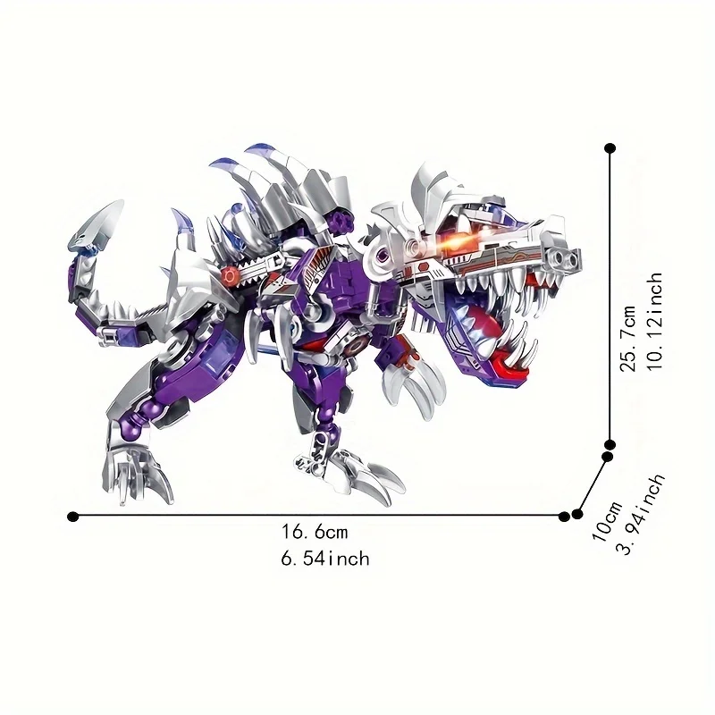 Realistic Cool 2IN1 Jurassic Mechanical Indominus Rex Dinosaur World Model Mecha Building Blocks Bricks Children Boys Toy Gifts