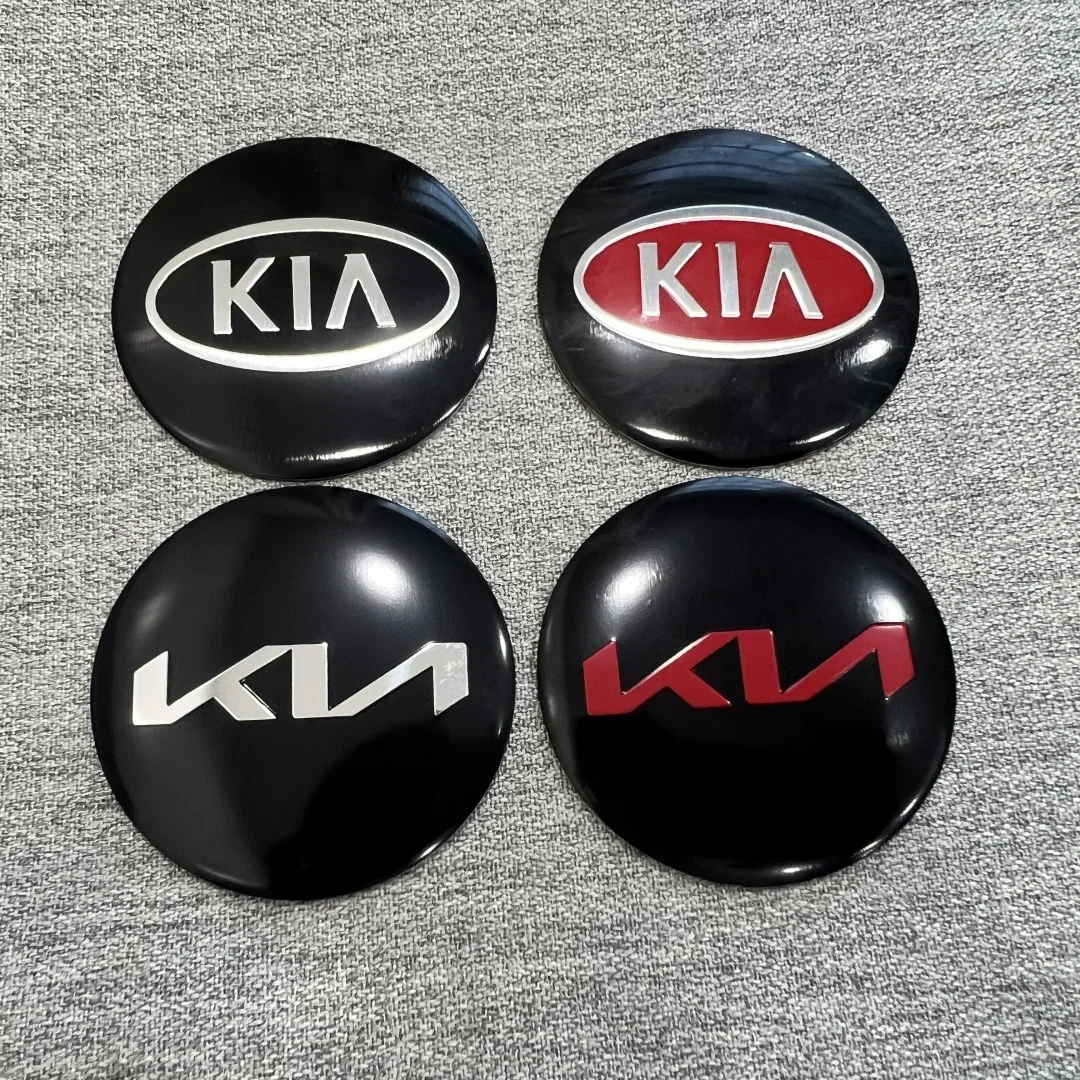 

56mm-4pcs automobile hub center cover sticker logo decorative accessories hub sticker.For KIA.For KN.