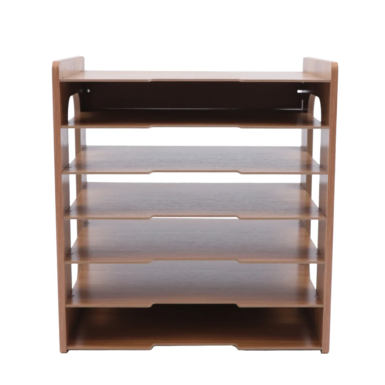 

7 Tier Widen Wood Office Paper Organizer, File Organizer Desktop, Desk Tray, Sorter Document Book Magazine Storage Shelf Rack