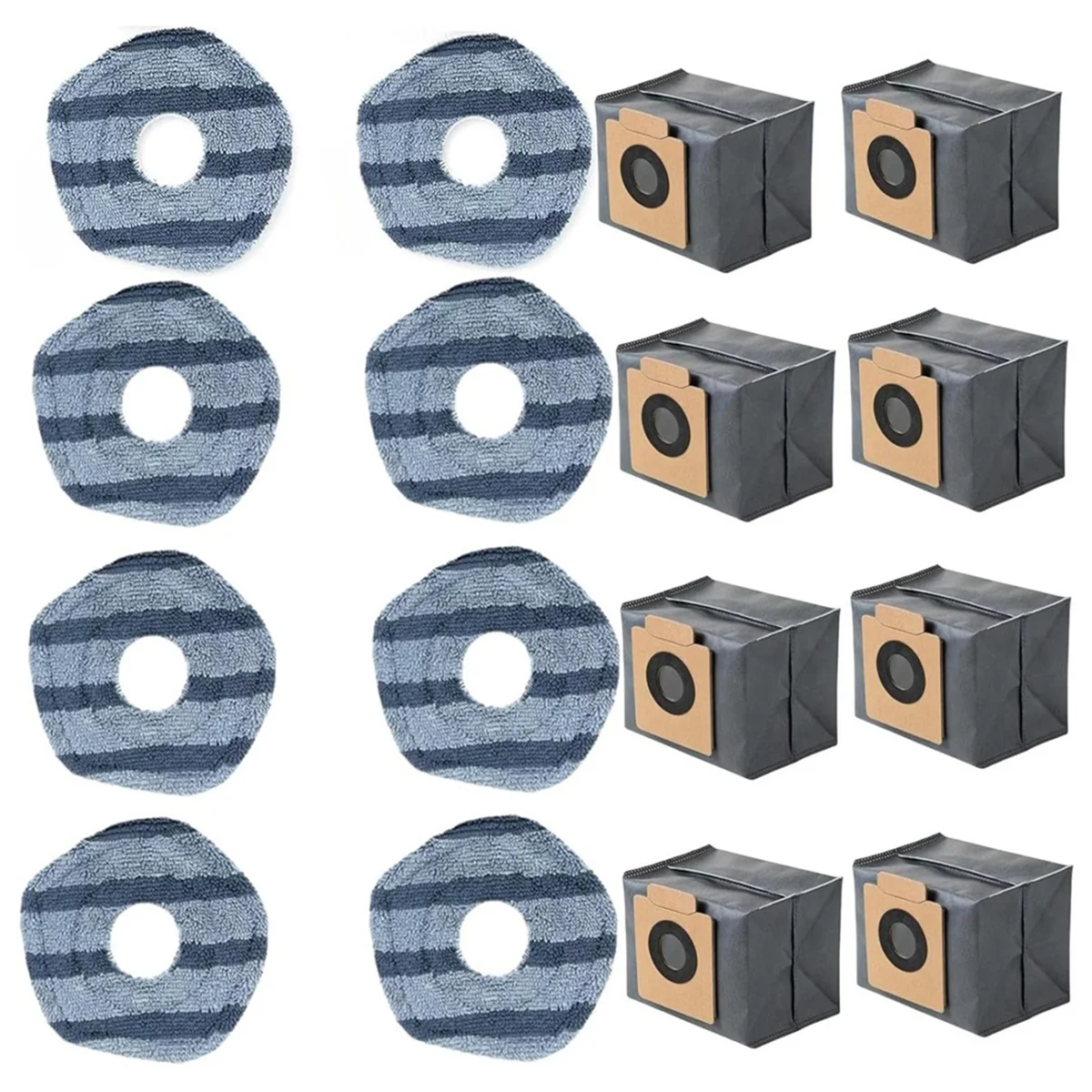 

FNJK-For Eufy X10 Pro Omni Robot Vacuum Cleaner Accessories Mop Pads Dust Bags