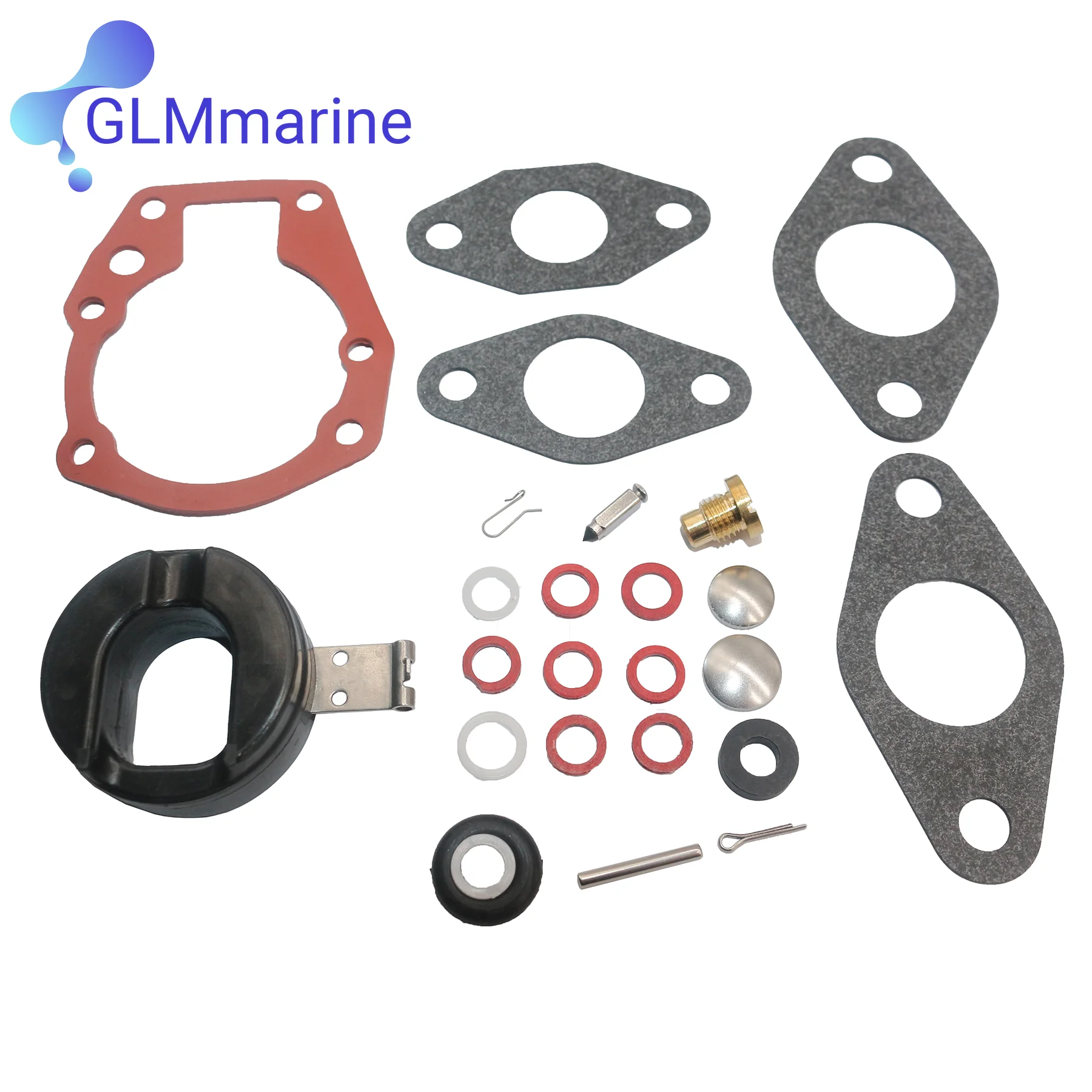 Carburetor Kit W/ Float 382048 for Johnson Evinrude 2-Stroke Engines 1.5 2 3 5 5.5 6 7.5 10 15 18 20 HP 383052 398532 18-7043