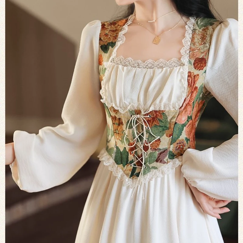 can you wear a cream floral dress to a wedding Rebecca Midi in – Lace & Beads Flowing chiffon maxi with self-portrait - Burgundy Off Blue Floral Color:Off white