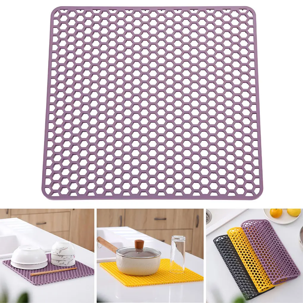 Silicone Sink Drain Hollow Kitchen Filter Splash Mat Table Decoration & Accessories Type Style Material Model Number Feature