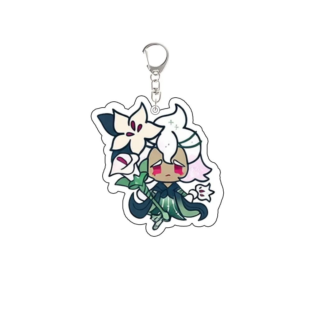 Game Cookie Run Eternal Sugar Hollyberry Shadow Milk White Lily Silent Salt Acrylic Keychain Cute Pendant Valentine's Day Gift view 2