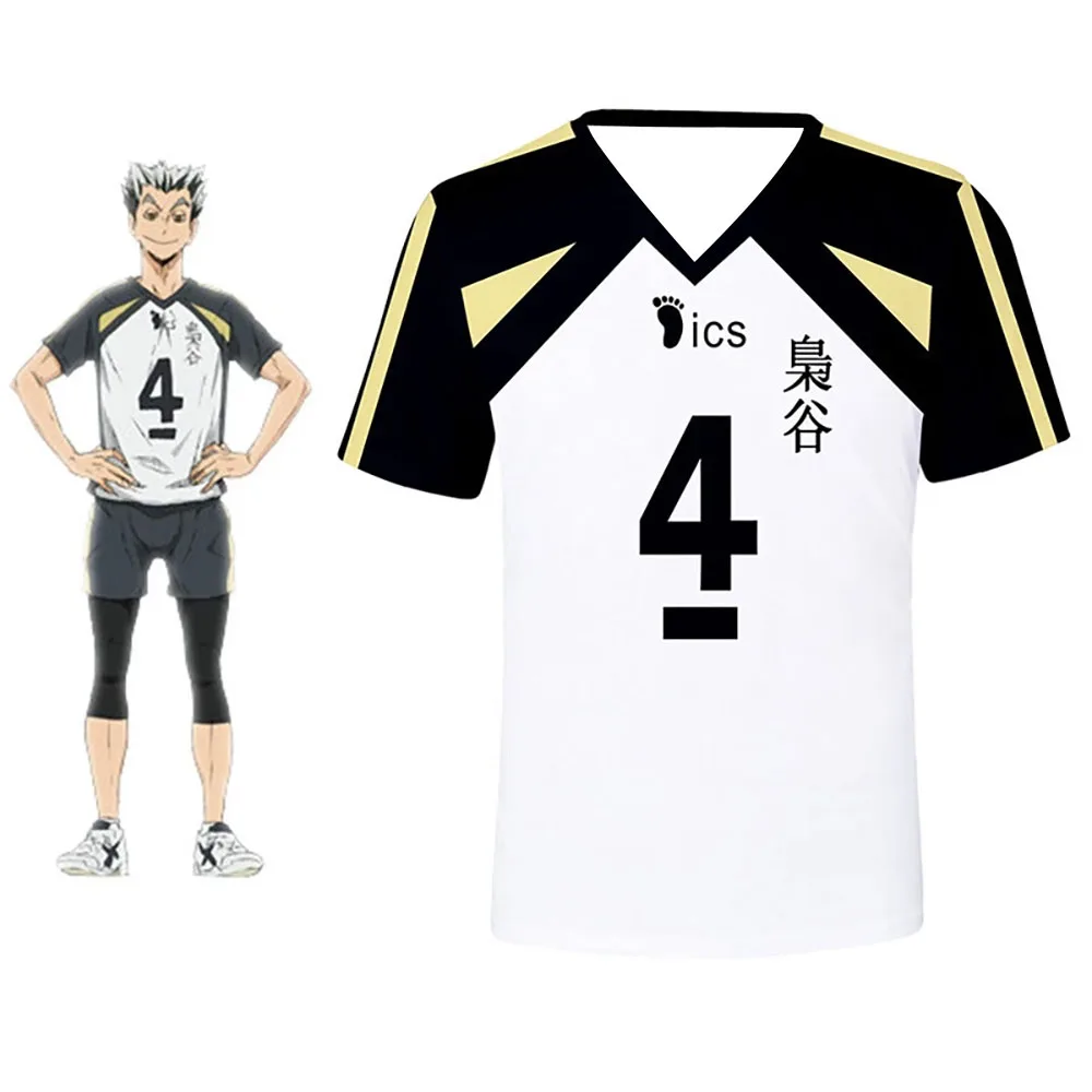 Haikyuu!!Volleyball Anime Where Monsters Go Jersey Cosplay Costume Fukurōdani Gakuen Uniform Sportswear Unisex Harajuku Y2K Tees