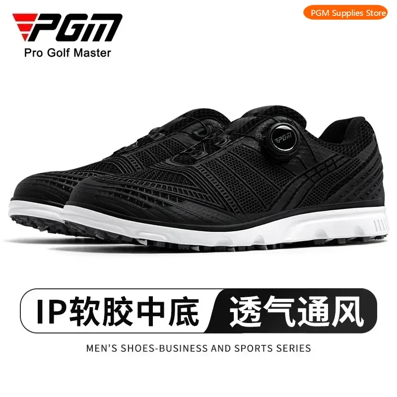 Hot PGM Golf Shoes Men's Sports Shoes Summer Breathable And Ventilated Men's Shoes Anti Slip Nails Golf
