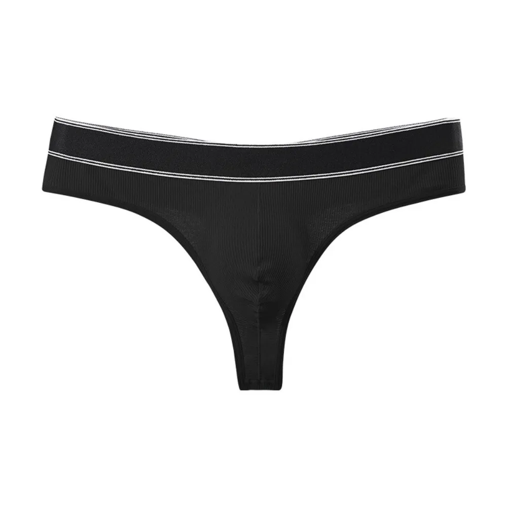 Soft Low Waist Men Bikini Thongs Thin Underpants Men's Panties Underwear T-back Male Briefs Summer