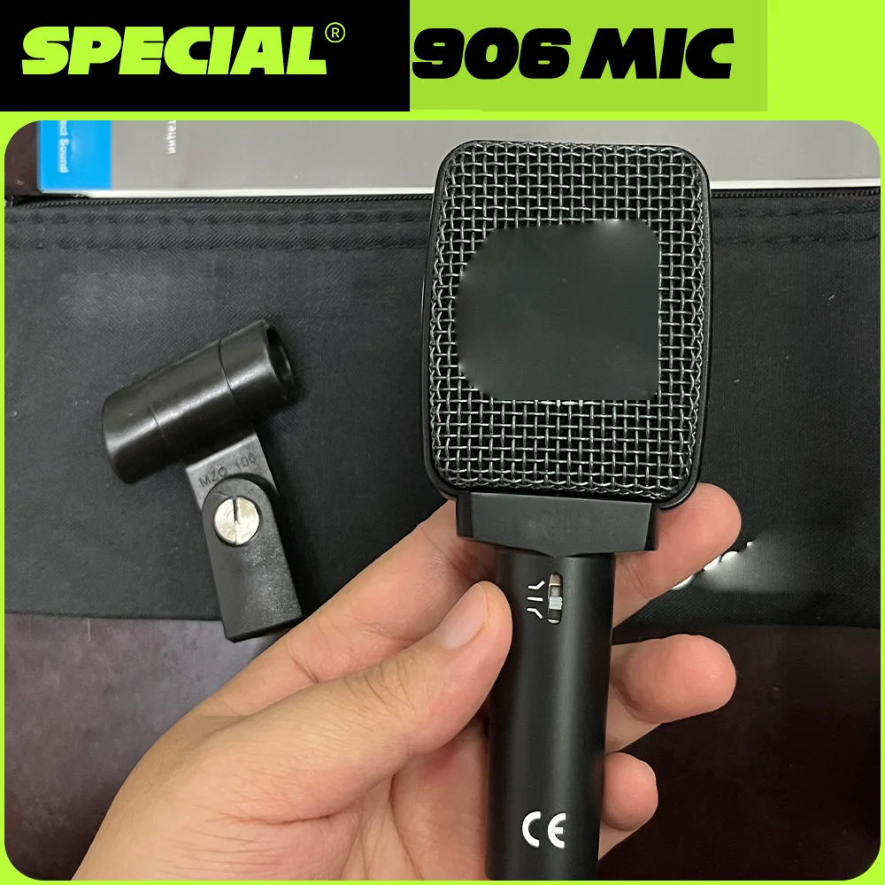 New 906 Instrument Recording Microphone Professional Dynamic Drum Mic For Stage Performance Live Streaming Studio Room HD Sound