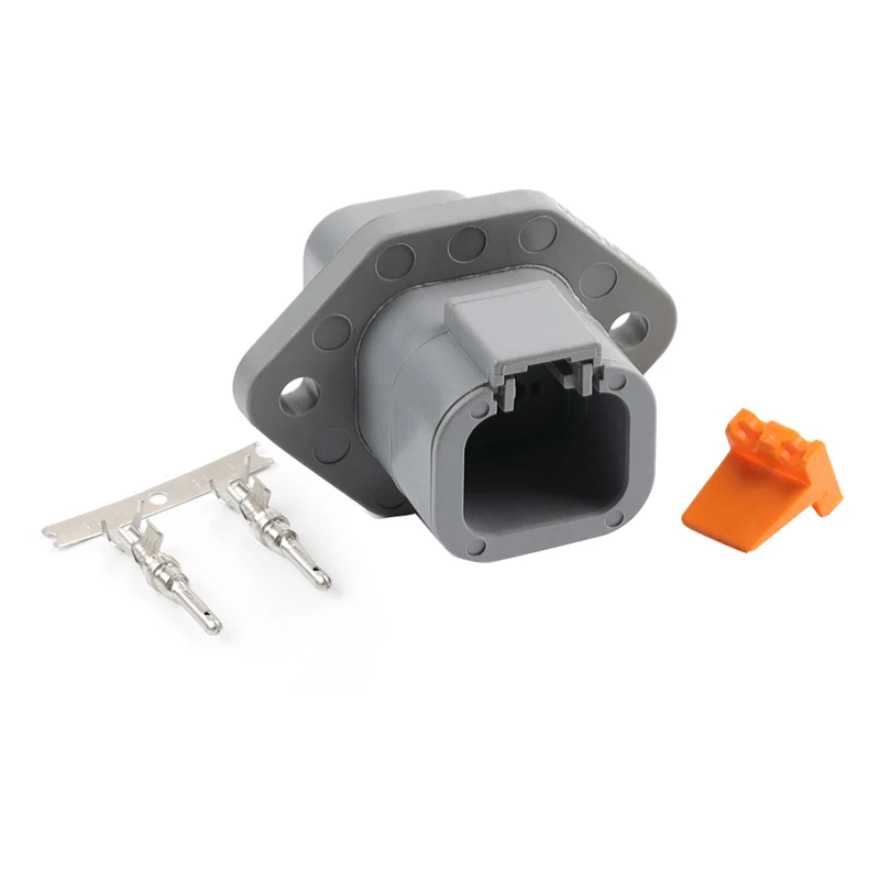 Automotive connector with flange connector Farm machinery power supply 4P wiring harness connector Waterproof DTP04-4P-L012