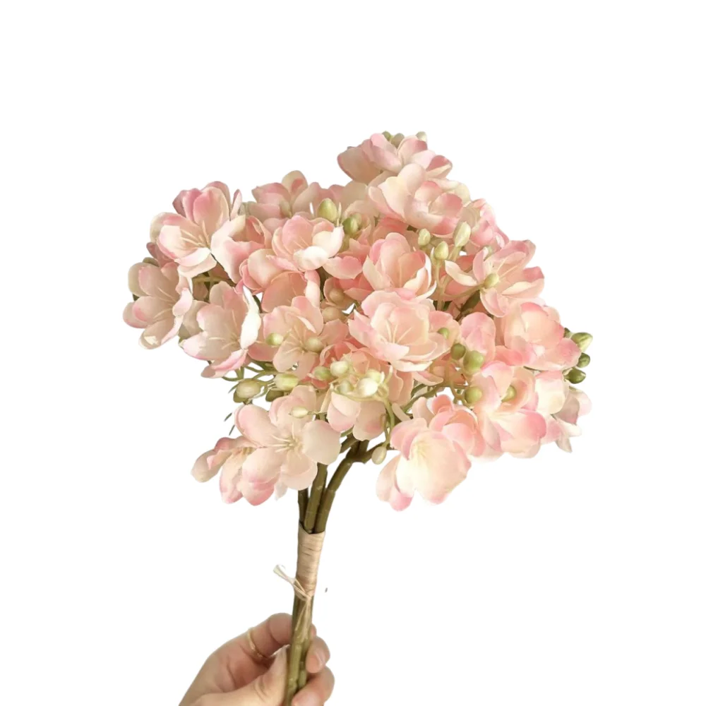 4Pcs Korean Style Artificial Jasmine Flowers Fake Flowers Simulated Floral Art Fake Jasmine Flowers Lifelike Artificial Flowers