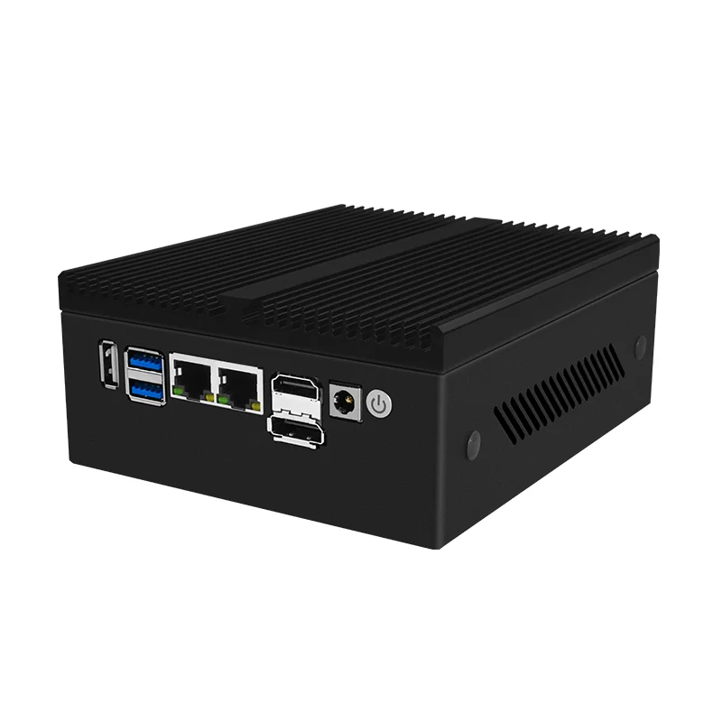 H10 Soft Router Mini Computer Industriale Intel N100 2*2.5G 2*10G/4*10G SFP + 12V-24V Ampia Ingresso Tensione Supporto TPM GPIO