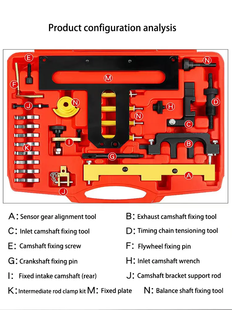 Kit di allineamento albero di bilanciamento strumento di fasatura motore albero a camme per BMW Z4 F85/F86 X3 E83 N42 N46 N6T 3 Serie E46 E90 E91 E92 E93