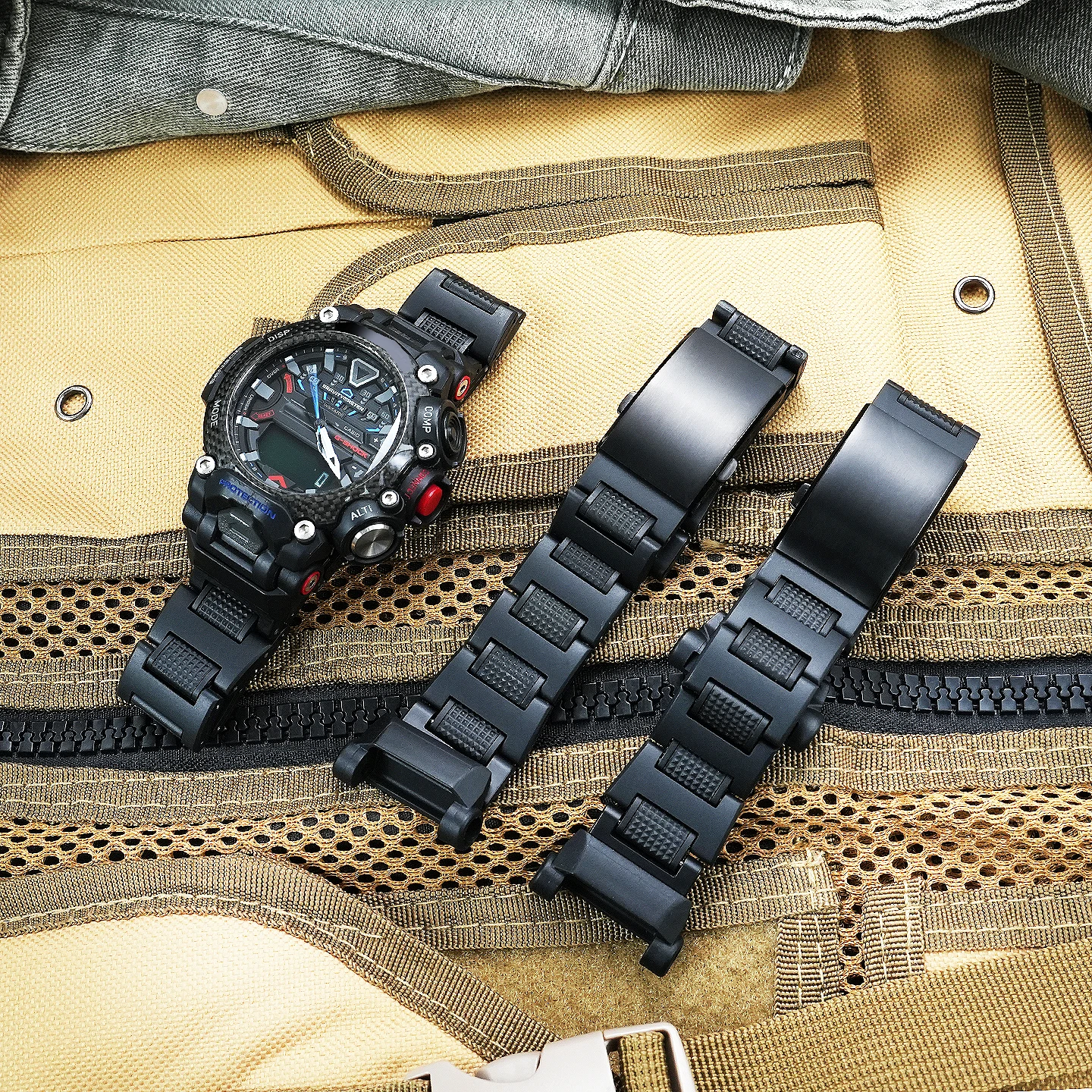 Для часов Casio G-SHOCK серии Sky Commander GR-B200, индивидуальный легкий ремешок из пластика и стали для спортивных часов для активного отдыха.