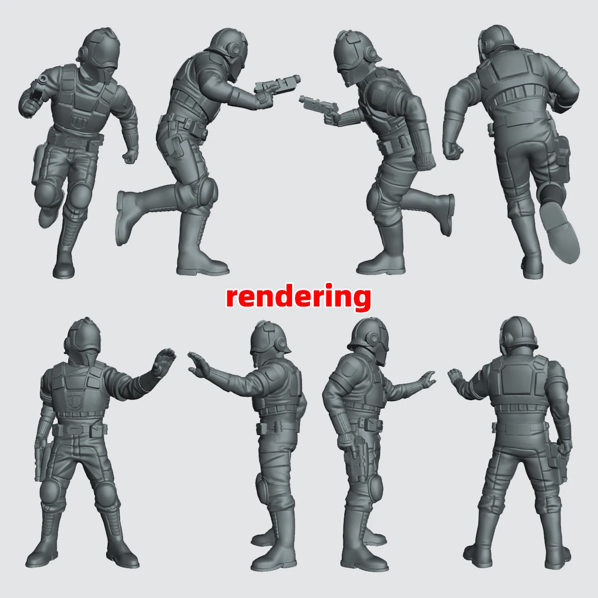 1/35 1/48 1/72 Maßstab Modellbausatz 3D Harz Miniatur-Soldatenfiguren Diorama Unbemalt SciFi Human Exploration Squad DIY – Detail 10