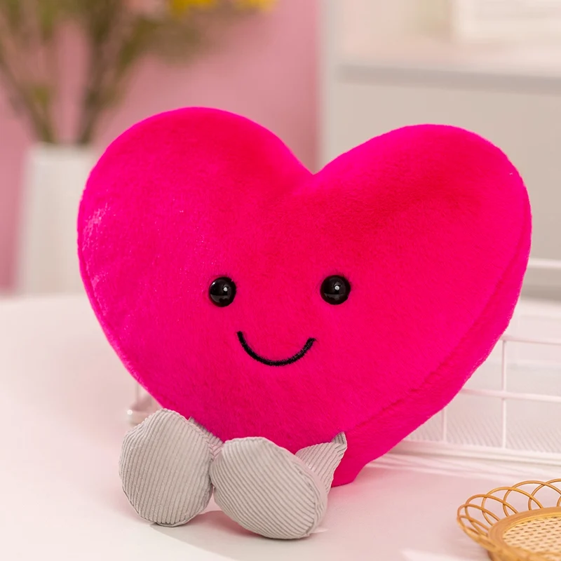 Cuore d'amore Morbido cuscino di tiro San Valentino Gambe d'amore Bambole Cuscino di peluche per divano di casa Peluche ripiene di nozze Regali romantici