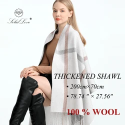 Luxury Plaid Scarf Winter Warm Cashmere Women Long Pashmina Foulard Female Scarves Lady Tassel Shawl Wraps 2022 Design New