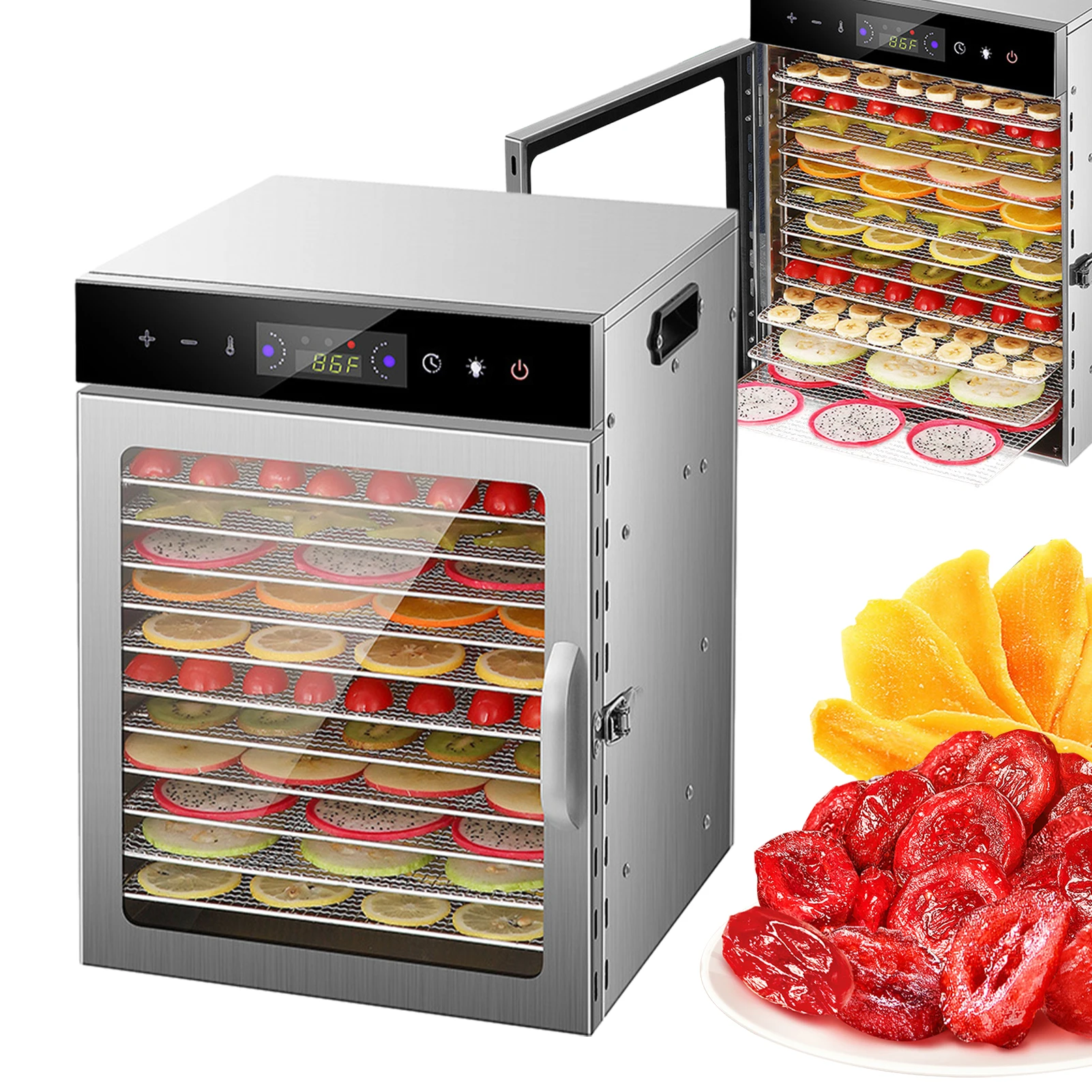 

eef Jerky Dehydrator Large Capacity 12 Trays Jerky Dryer Multifunctional Electric Food Preserver for Meat
