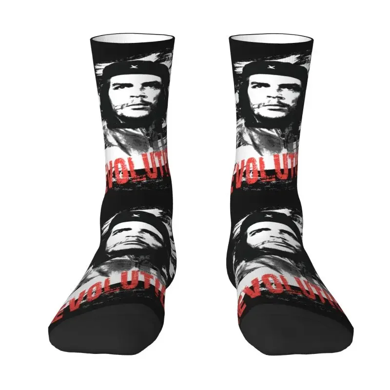 Che Guevara Revolution Mens Crazy Crew Socks Unisex Kawaii Breathable 3D Printed Cuba Cuban Socialism Freedom Funny Dress Socks