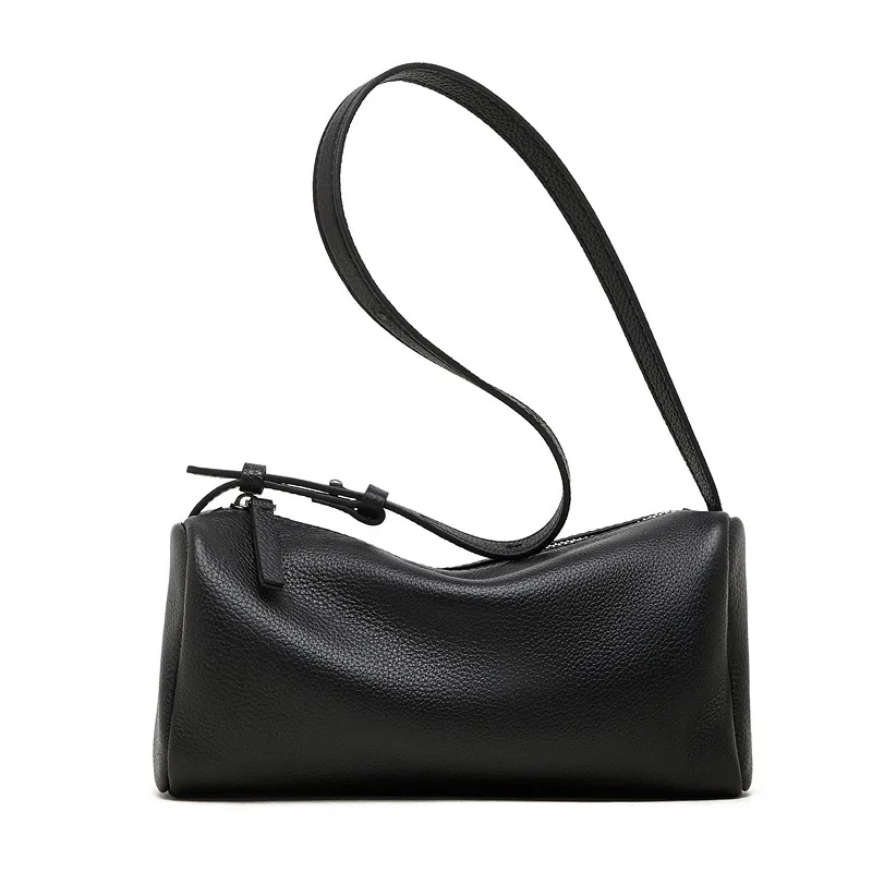 

Women's shoulder bag, high-gloss toast-style tote, sophisticated minimalist commuter crossbody bag with pen holder