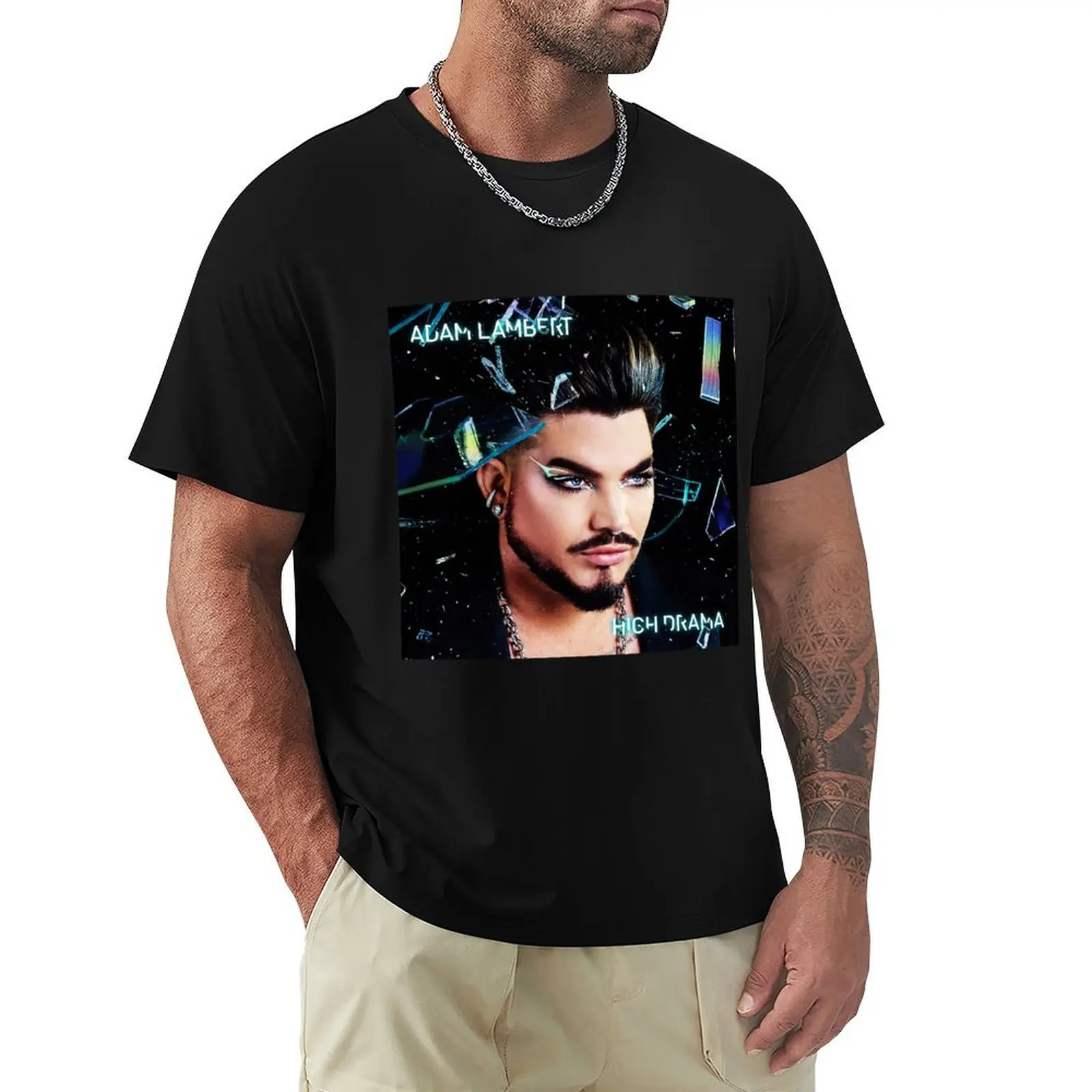 High Drama Adam Lambert T-Shirt Basic Lightweight Short Sleeve Tee