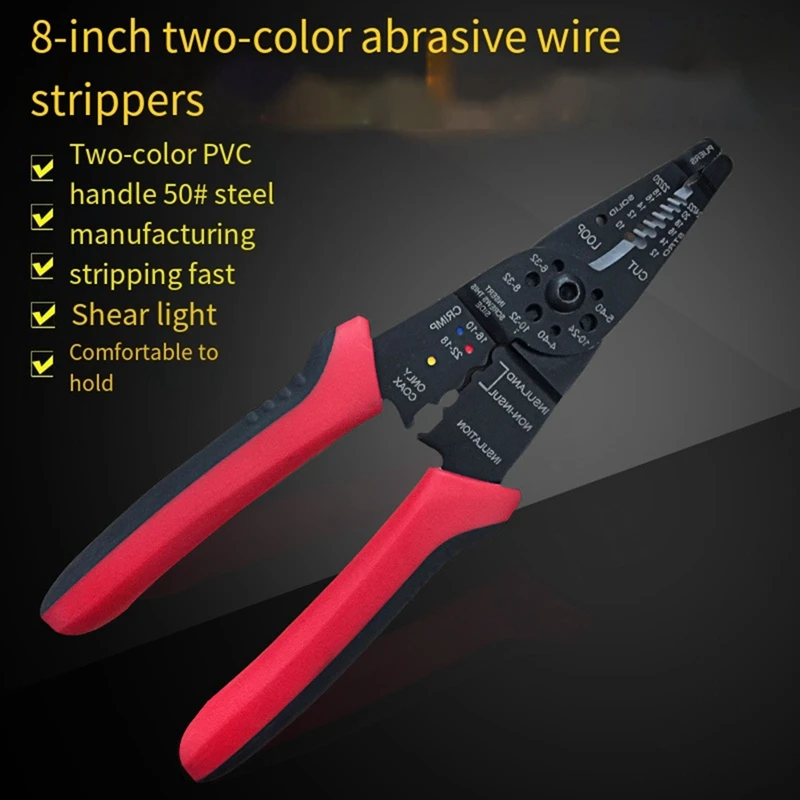 Multi-Function Pliers Automatic Wire Stripper Manual Crimping Pliers Professional Wire Stripping Tool Crimper Cutter