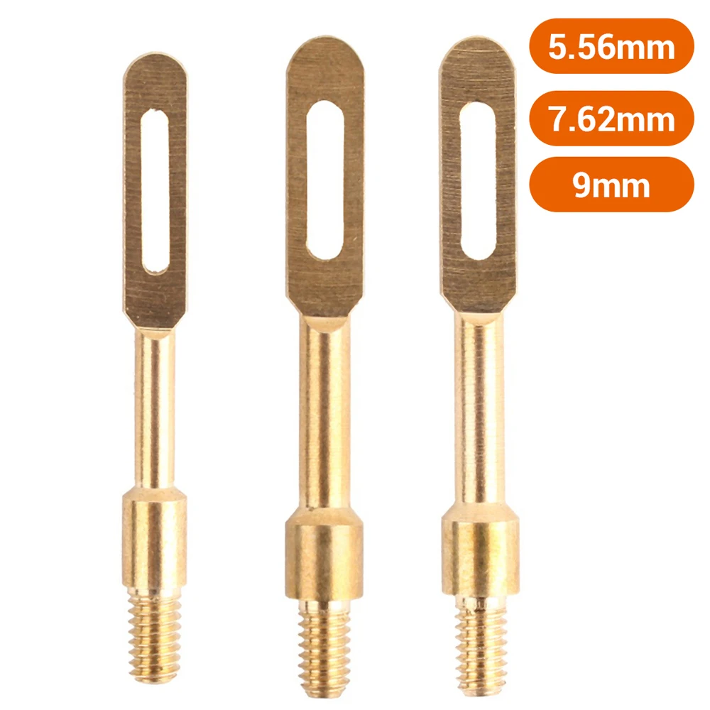 Hunting Gun Cleaning Patch Holder 8-32 Brass Slotted Tip Brush Head 7.62mm/9mm/.22/.223/5.56mm Rifle Pistol Gun Cleaning Tool