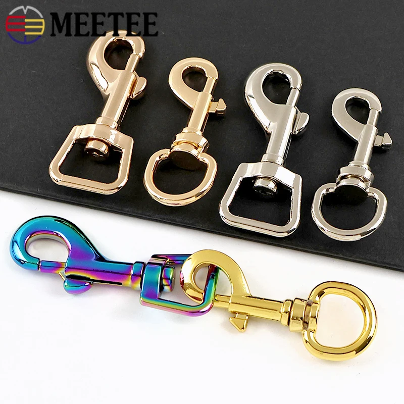 

2/5Pcs Meetee 15mm Metal Buckle Rotating Lobster Buckles Spring Snap Clip Pet Collar Clasp Bag Strap Clasps Hardware Accessories