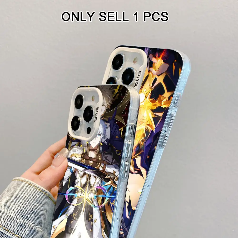 

HSR Phainon White Translucent Mobile Phone Case for iPhone 17 16 15 14 13 12 11 X XR XS Air Pro Max Plus Colorful Cover