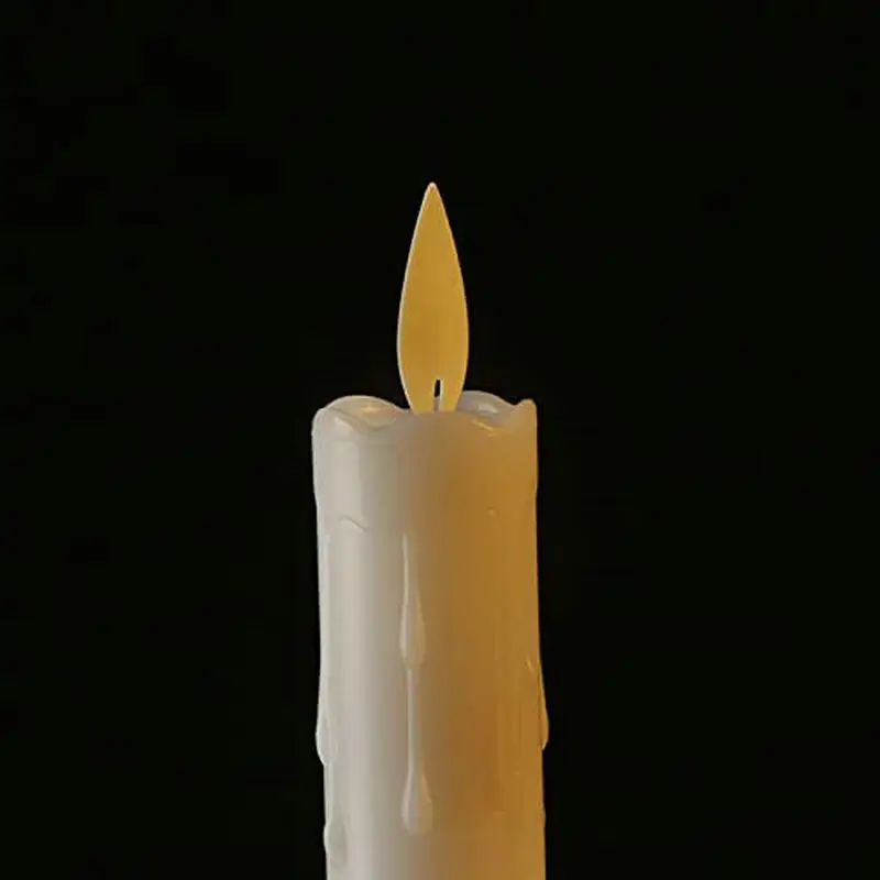 Led Taper Candle w/Remote&Timer Moving Wick Flickering Window tea Light Battery Operate Christmas Dinner Table Decoration-H23CM