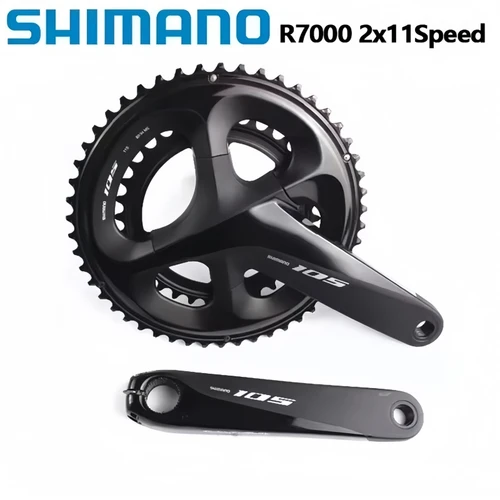 Platos y bielas Shimano 105 R7100 2x12 velocidades R7000 2x11s 165/170/172,5/175mm 52-36T/53-39T/50-34T actualización de manivela de bicicleta de carretera 5800