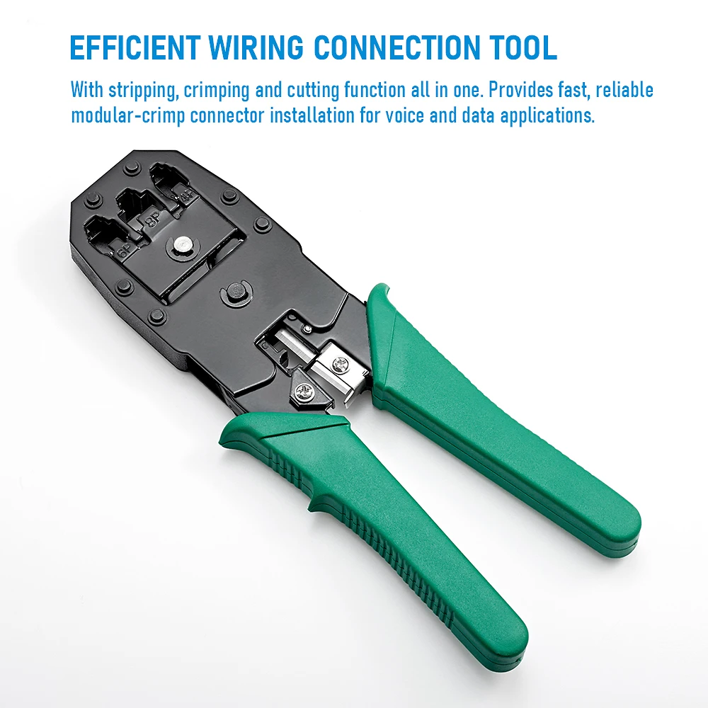 RJ45 RJ11 Crimping Tool Ethernet LAN Cable Crimper Cutter Stripper Plier for 6P 8P RJ11 RJ12 RJ45 Connectors