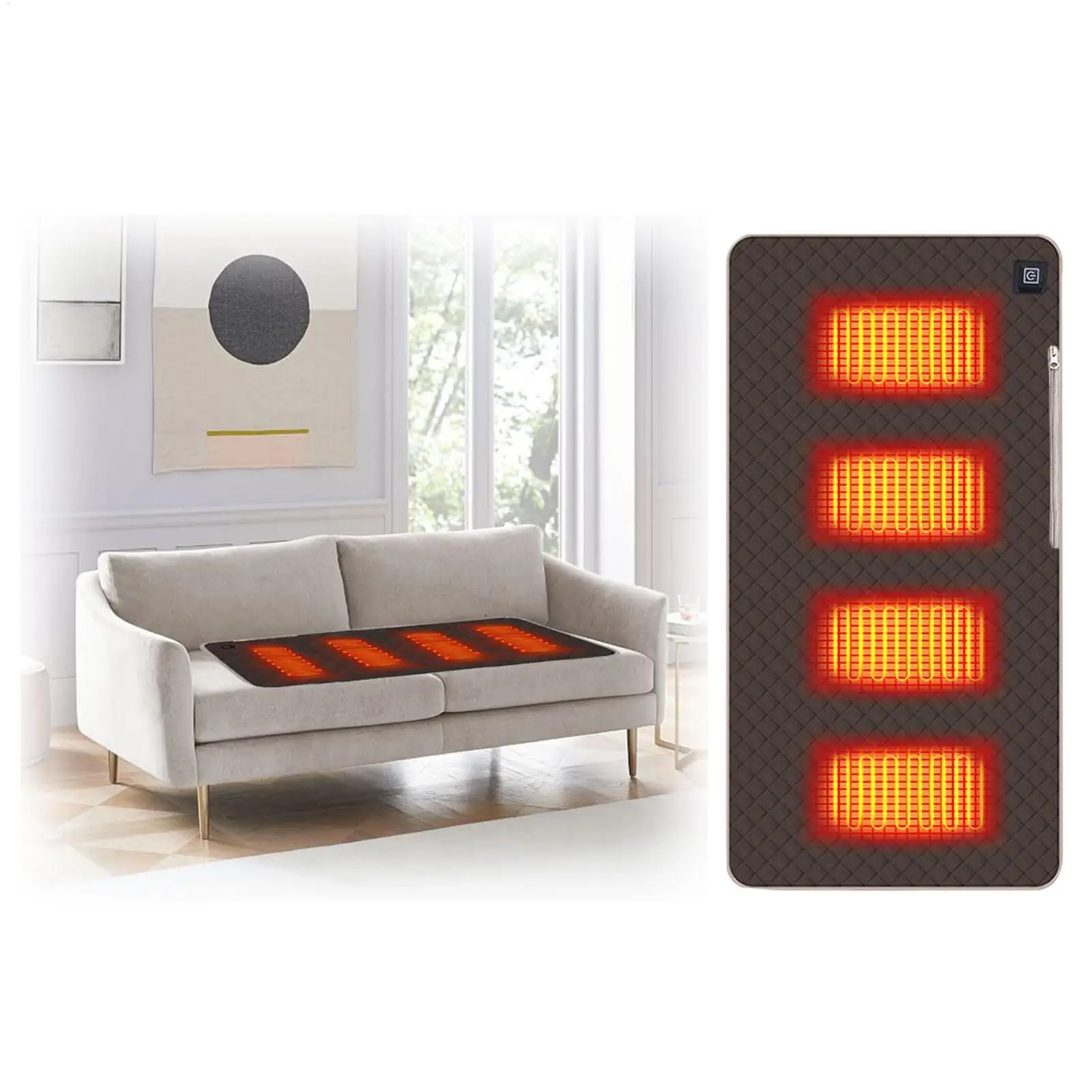 Chair Heating Pad 5V USB Heated Camping Chair Seat Pad Soft Warmer Cover For Lumbar Thigh Hip Massage Students Gamers Drivers