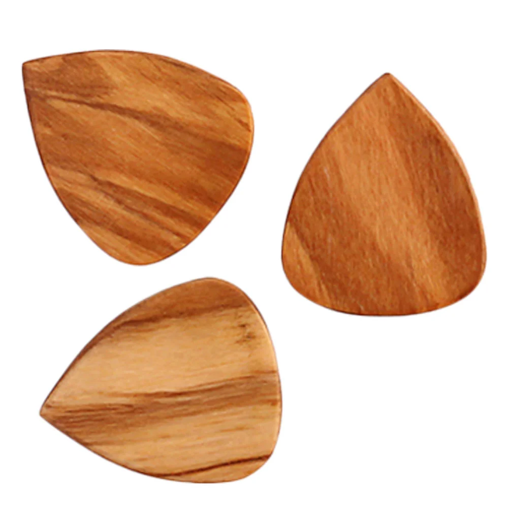 

3pcs Guitar Pick Plectrum Olive Wood Ukulele Guitar Wooden Picks Guitar Parts Guitar Plectrum Wooden Guitar Pick