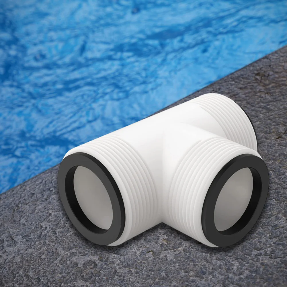 

Удлинитель для шланга бассейна с регулировкой потока, Т-образный соединитель для шланга насоса, резьбовой адаптер для подключения к насосу, для шланга насоса бассейна 1,5 дюйма