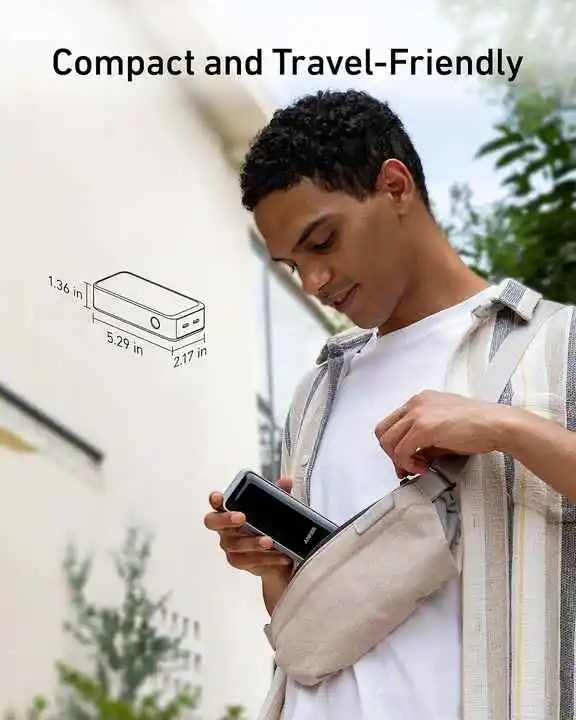 باور بانك TLF Anker Prime بقدرة 12000 مللي أمبير في الساعة 130 وات ماكس شحن عالي السرعة مع شاحن محمول بمنفذين وشاشة رقمية ذكية لهاتف iPho #6