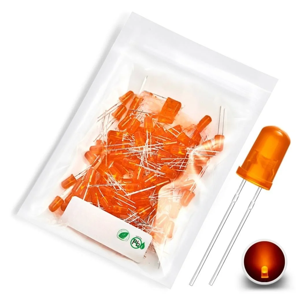 منتشر 5 مللي متر عدسة ليد ثنائية عدة أبيض أحمر أخضر أزرق أصفر برتقالي 2 فولت 3 فولت لمبة انبعاث الضوء تشكيلة مجموعة لتقوم بها بنفسك اردوينو Pcb الدائرة #4