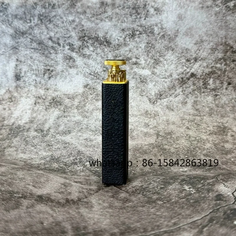 Black Gold 6 * 70mm Brass Leather Cigarette Roller, Household, Pocket, Hand Chrome Hand Roller