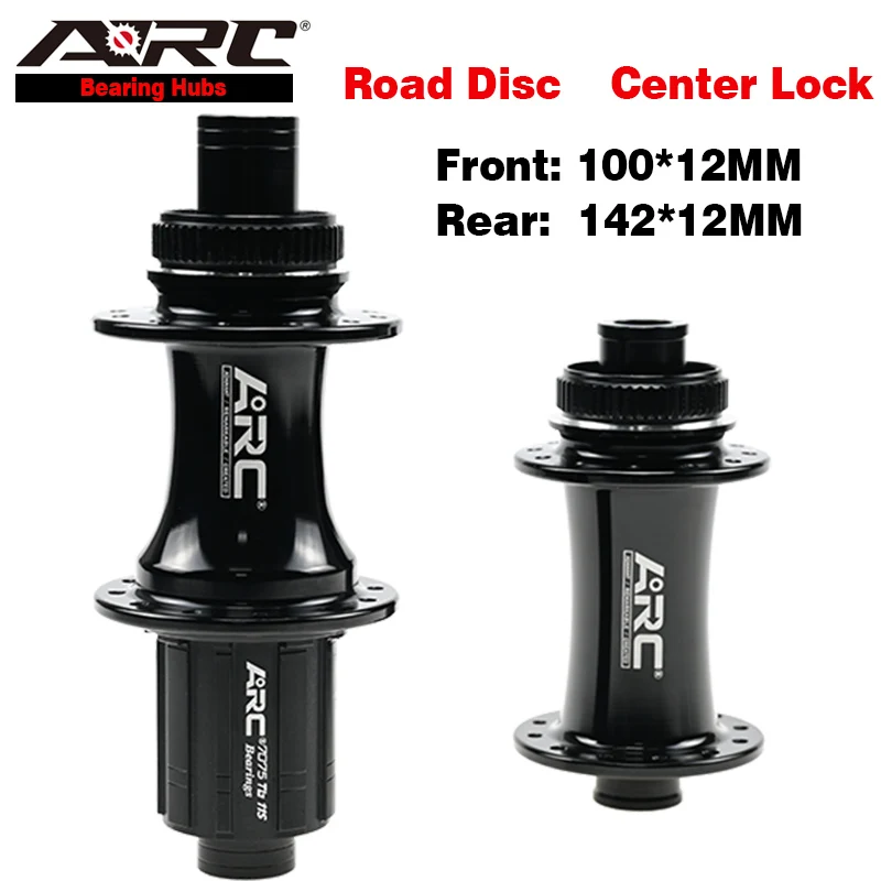 ARC Disc Brake Road Hub Front 12x100mm Rear 12x142mm Center Lock Sealed Bearing Hub 4 Pawls For HG 8-11V / Sram XDR 12 Speed