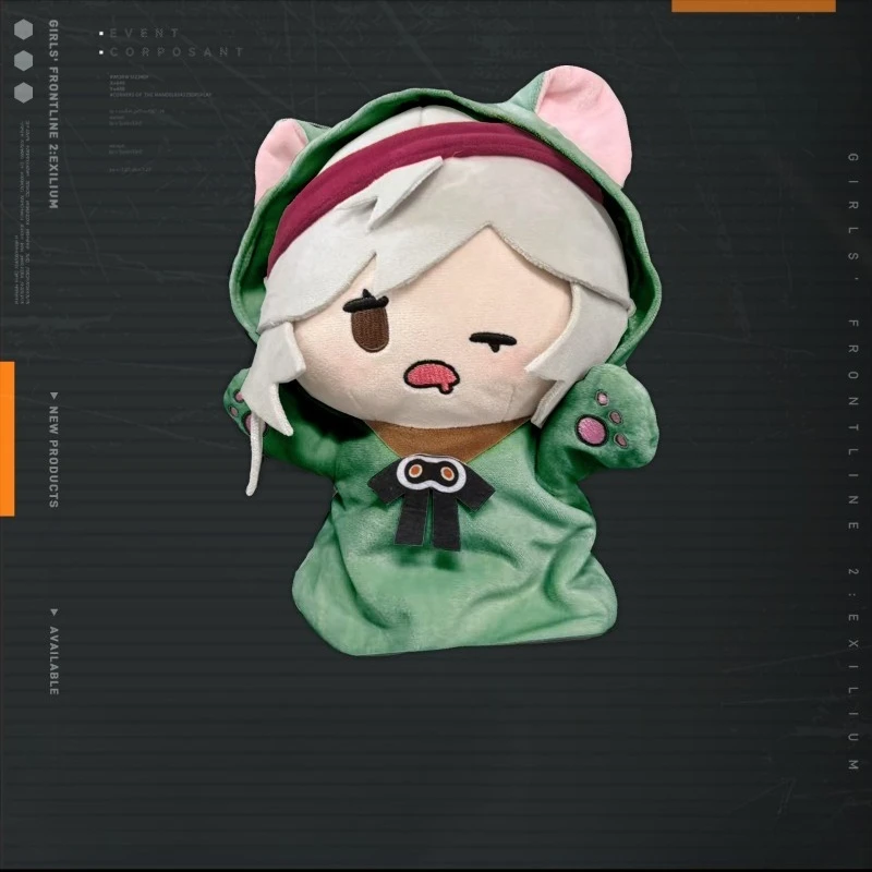 25cm Anime Game GIRLS' FRONTLINE Cosplay Hand Puppets Clukay Mechty Kawaii Plush Doll Puppet Cartoon Soft Plushies Toy Fans Gift